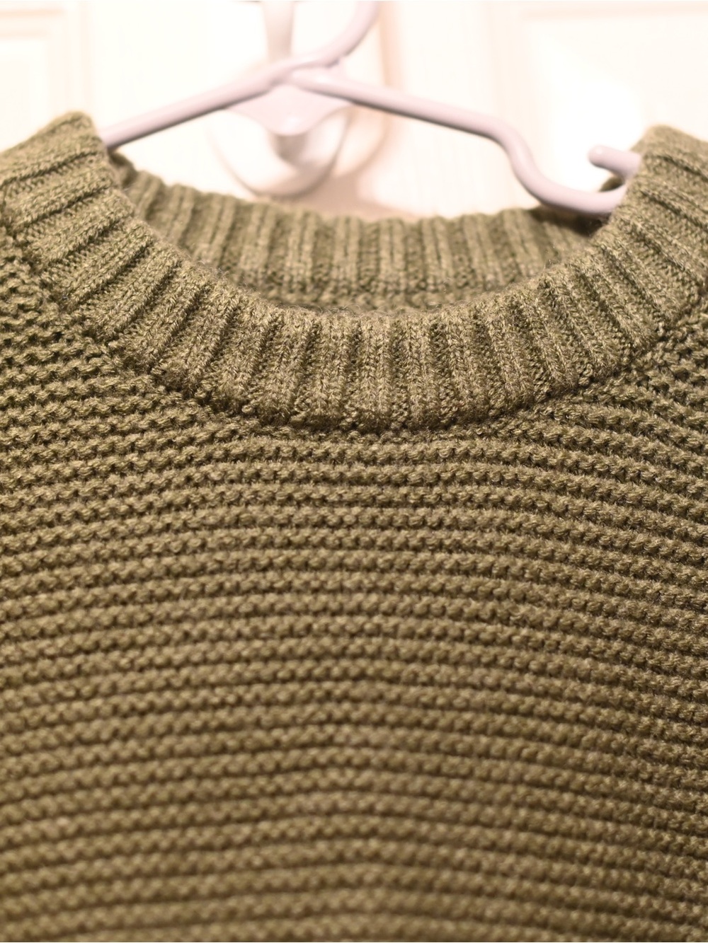 ZARA Girls Olive Green Crewneck Sweater - Picture 4 of 7